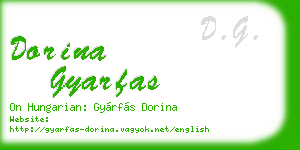 dorina gyarfas business card