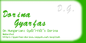 dorina gyarfas business card